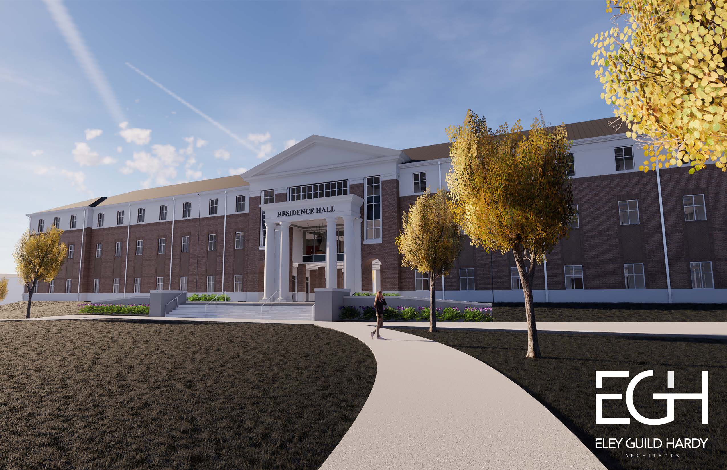 Architect rendering of new dormitory on Perkinston Campus