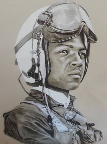 portrait of African-American pilot