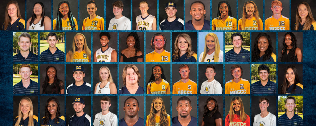 Photos of the 45 MGCCC players to receive NJCAA academic honors