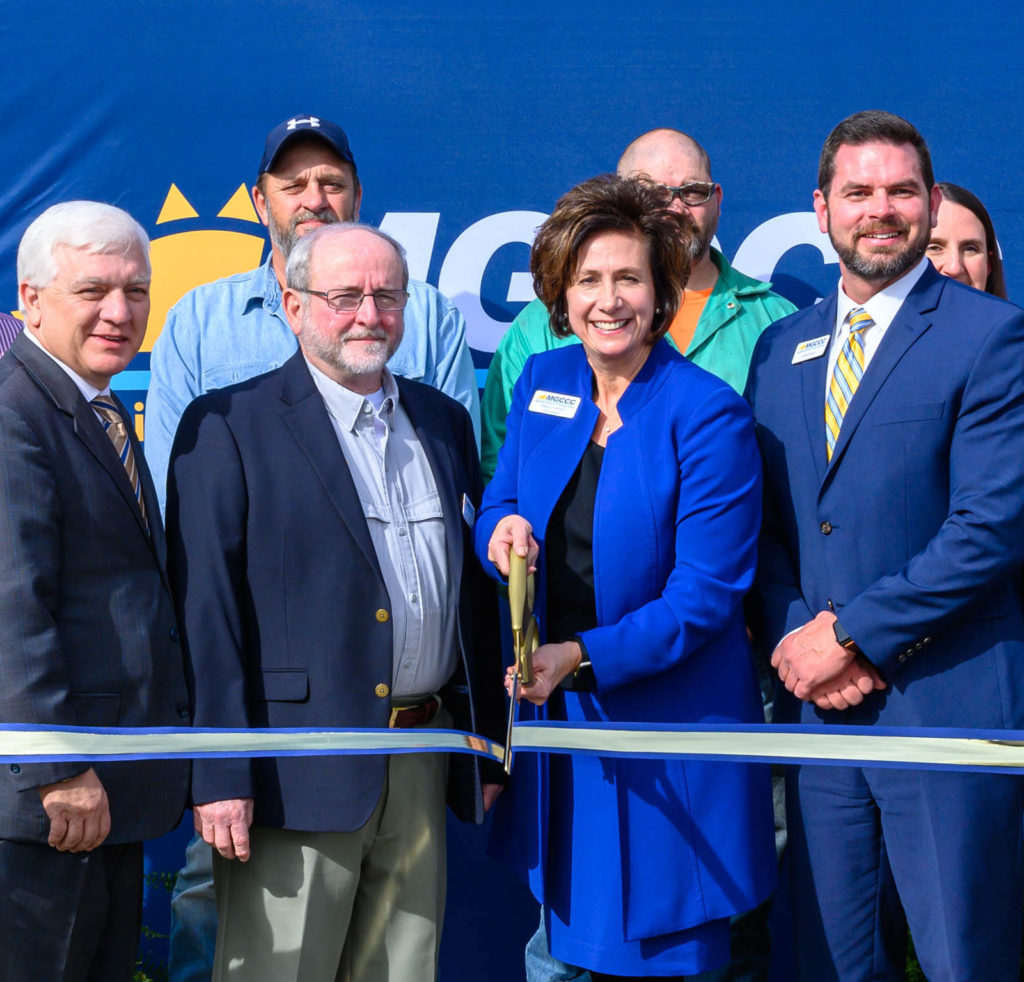 Dr. Graham and Board of Trustees at ribbon cutting ceremony