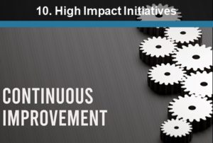 10. High Impact Initiatives
