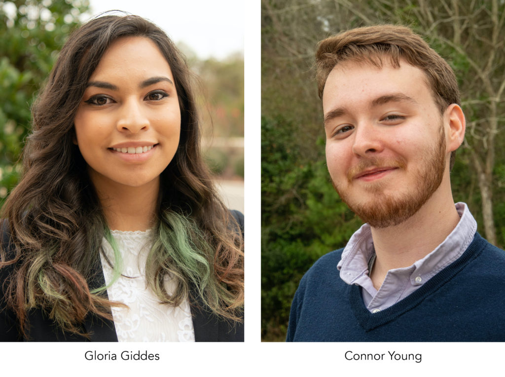 Portraits of Gloria Giddes and Connor Young