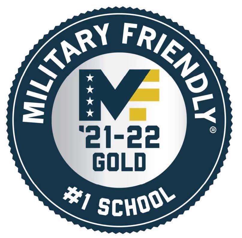 Military Friendly School 2021-2022 No. 1 logo