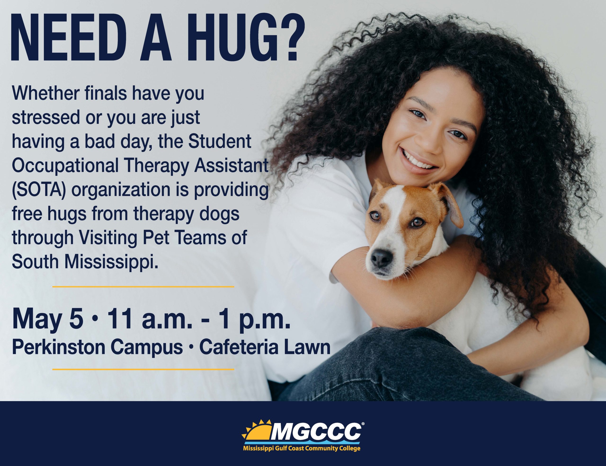 MGCCC organization provides puppy love to help students and faculty survive finals week
