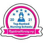 2021 Top Ranked nursing school by RegisteredNursing.org