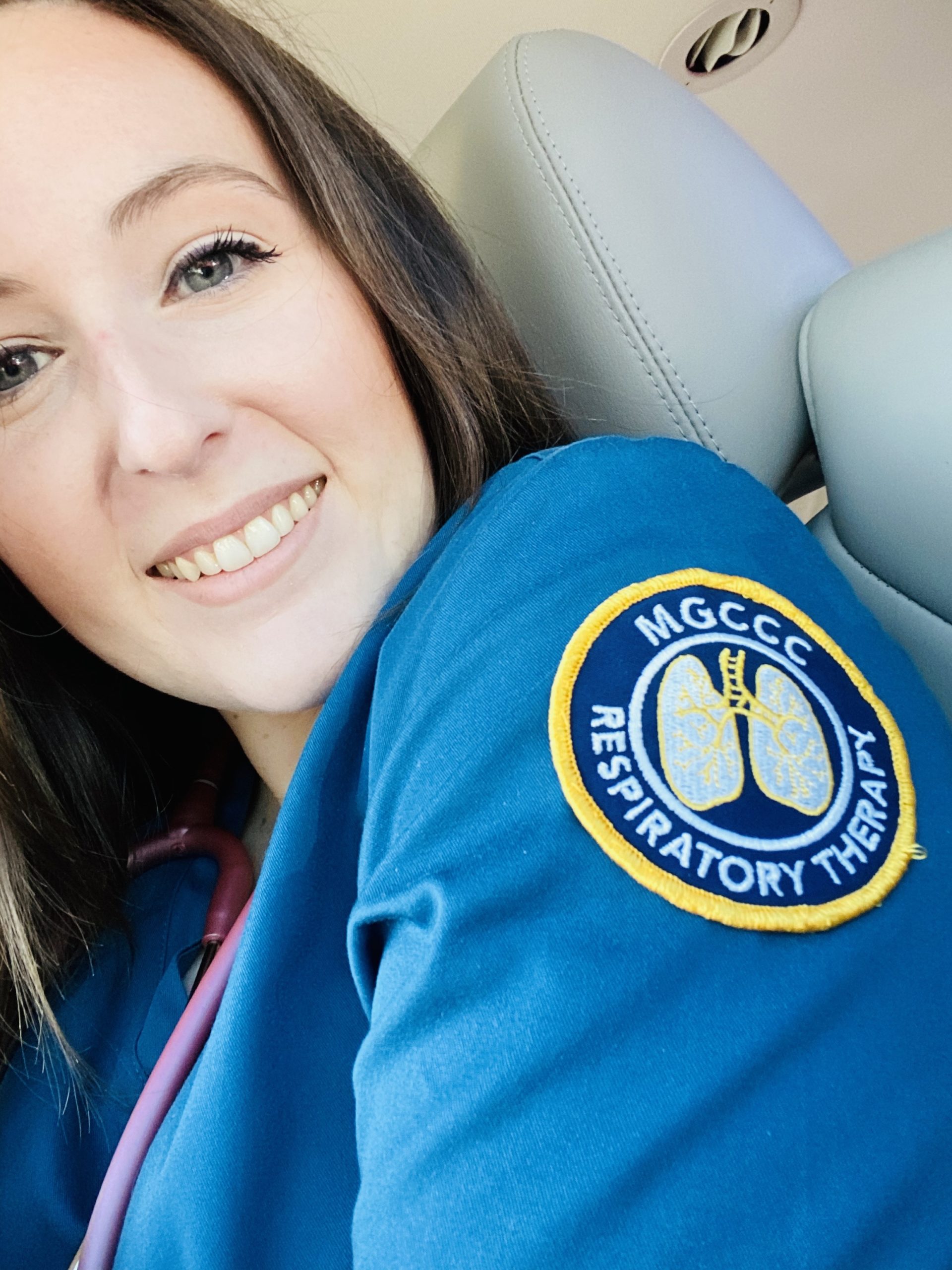 Kristina Winter with her MGCCC patch