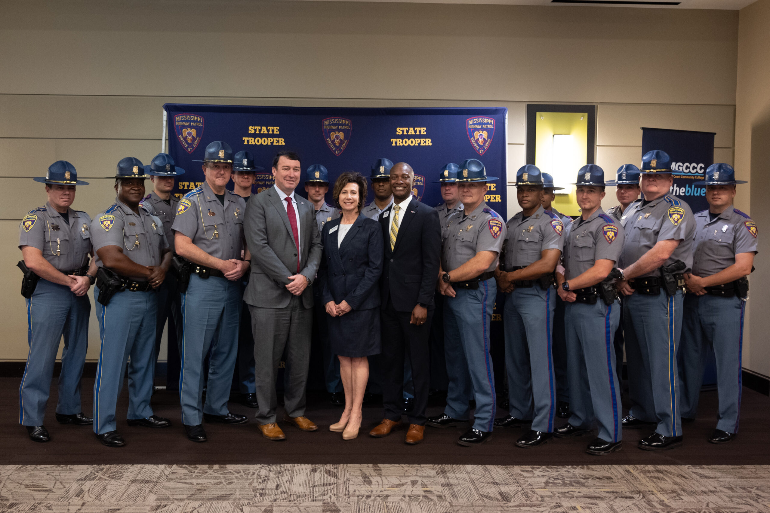 Troopers and MGCCC/State personnel at MHP MOU Signing