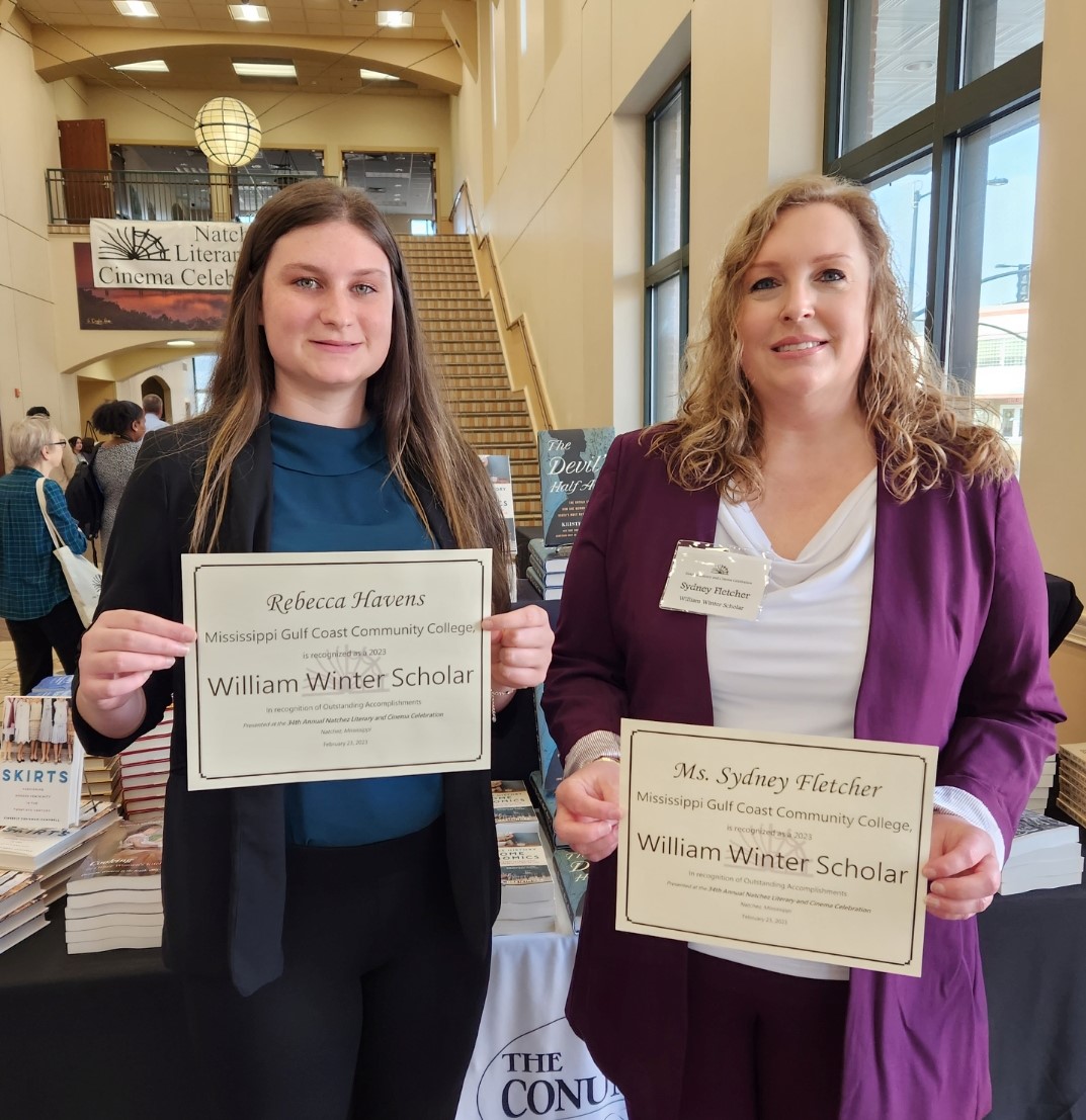 MGCCC’s Sydney Fletcher and student Rebecca Havens recognized as William Winter Scholars