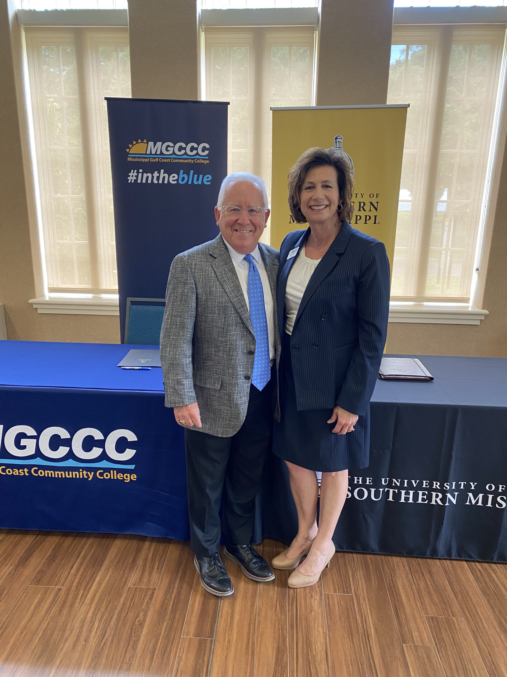 From left, are Southern Miss President Dr. Joseph S. Paul and MGCCC President Dr. Mary S. Graham 