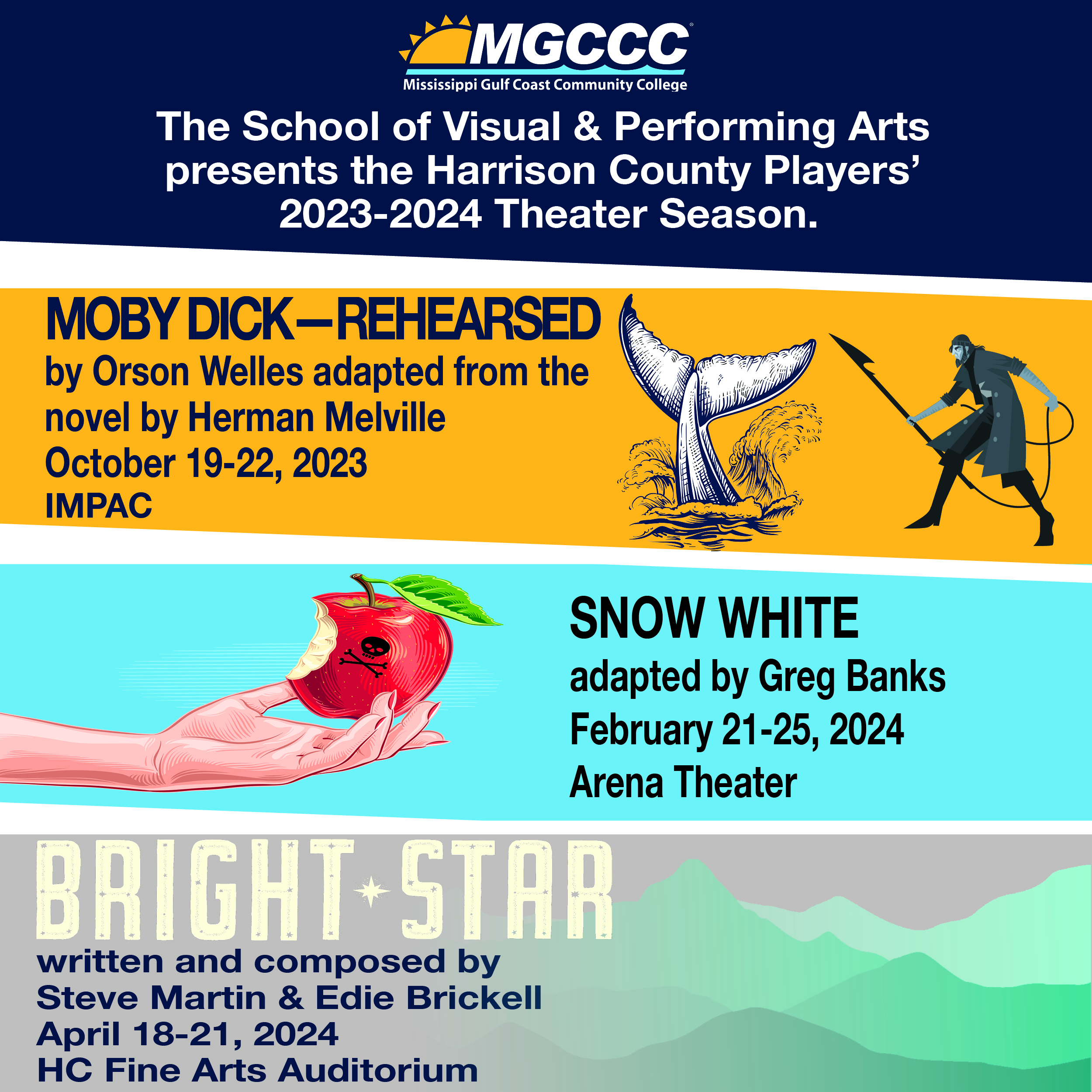 MGCCC Harrison County Campus Theater Players announce their 2023-2024 season