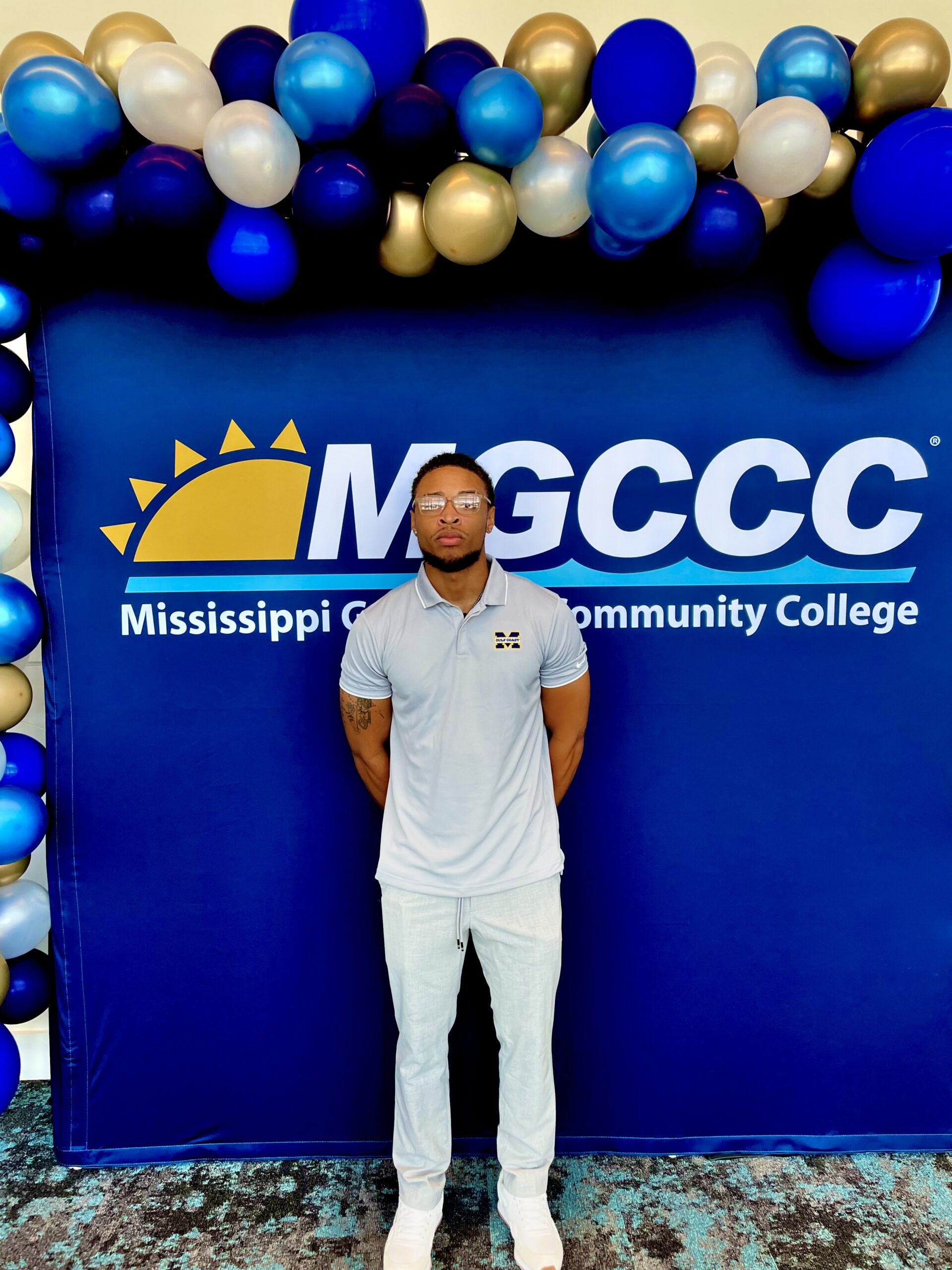 Or'Mun Cooley at an event on the Perkinston Campus