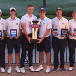 Golf Team with all of their awards