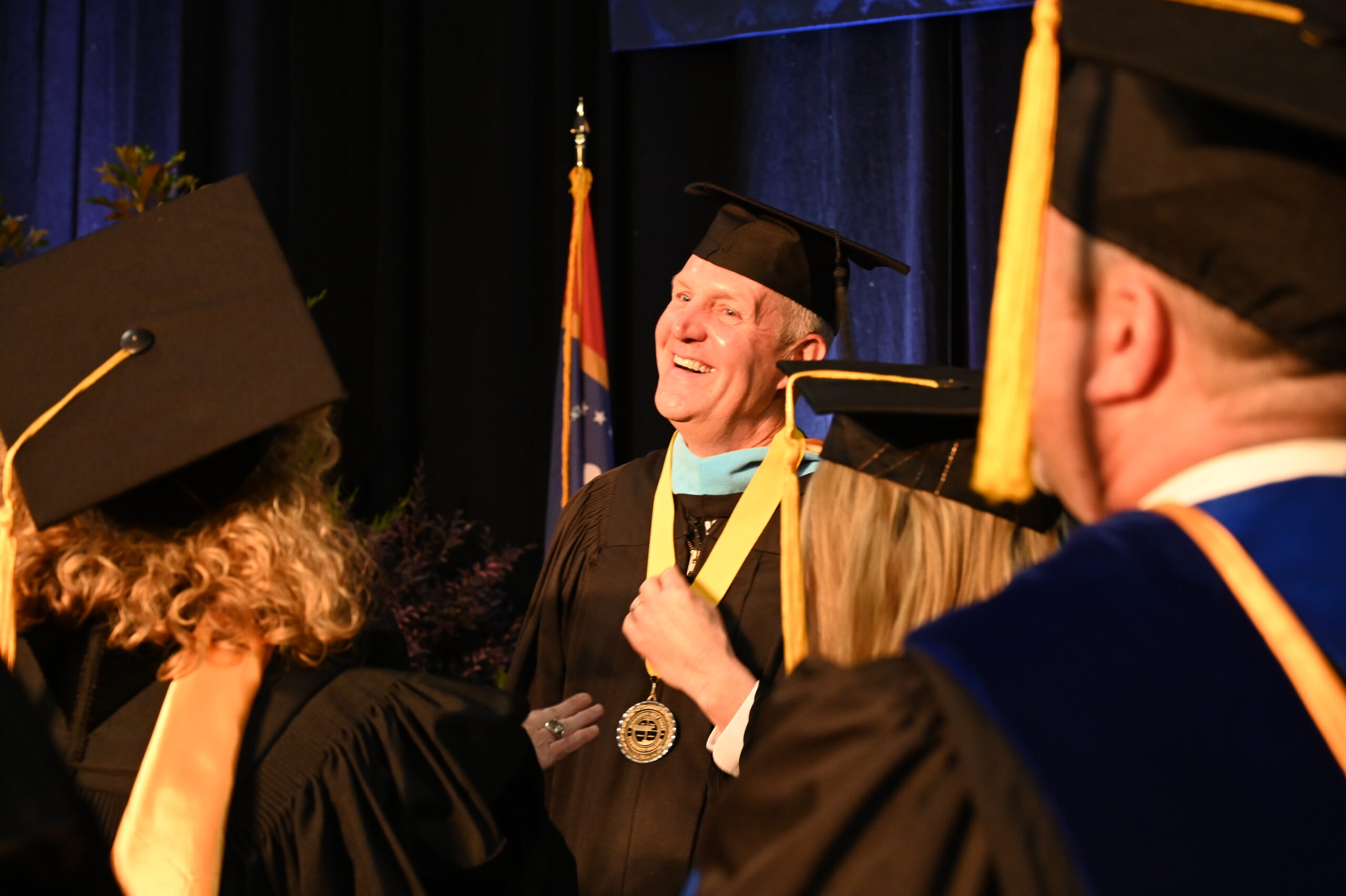 John Miller receiving his award at graduation