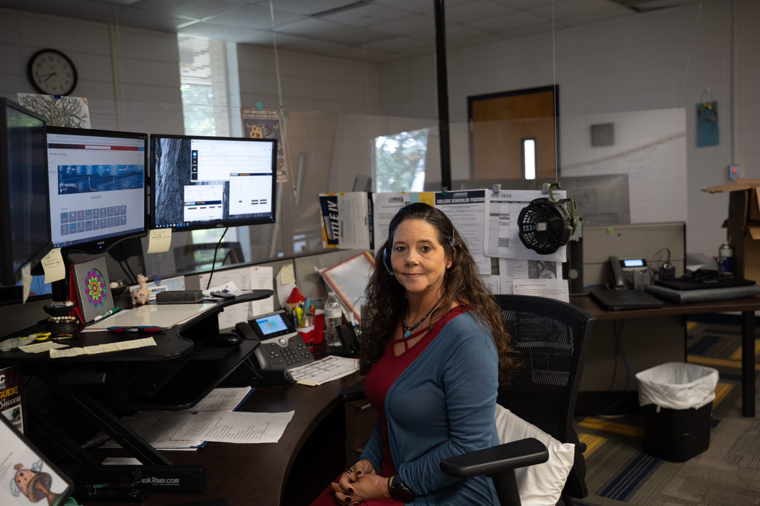 Laura Glenn Rautenberg at the Call Center on HC Campus