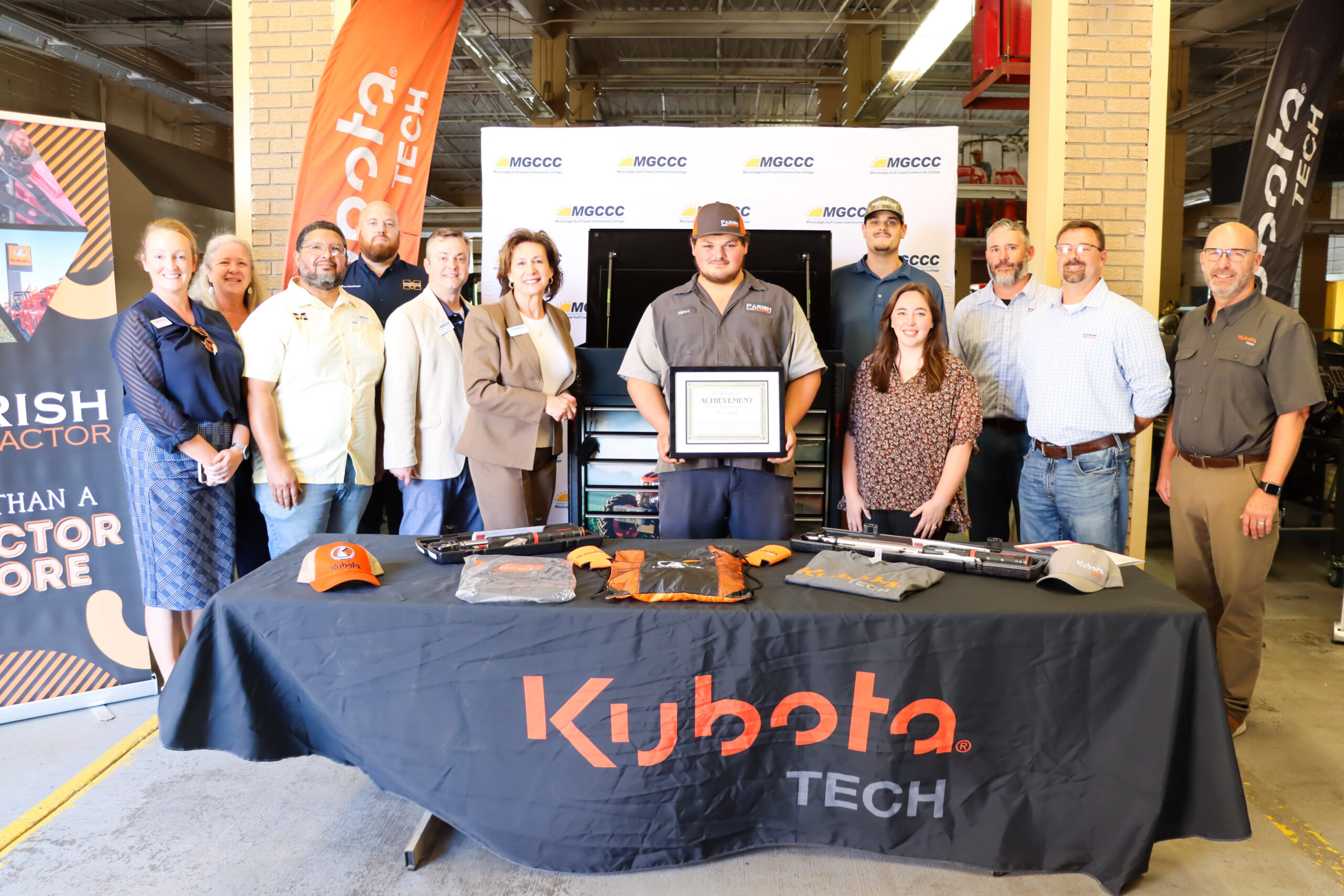 MGCCC student receives tools through Kubota TECH Toolbox Program