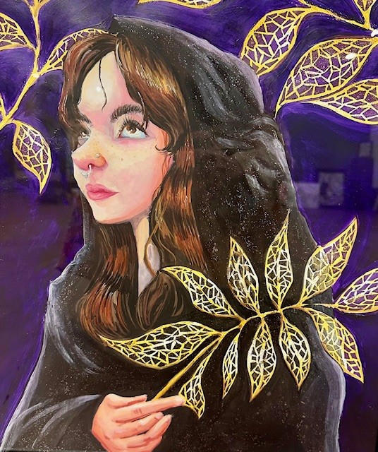 “Kamryn” by Peyton Wortel won first place in the Painting category in the MGCCC Student Art Exhibition and Competition at the Harrison County Campus