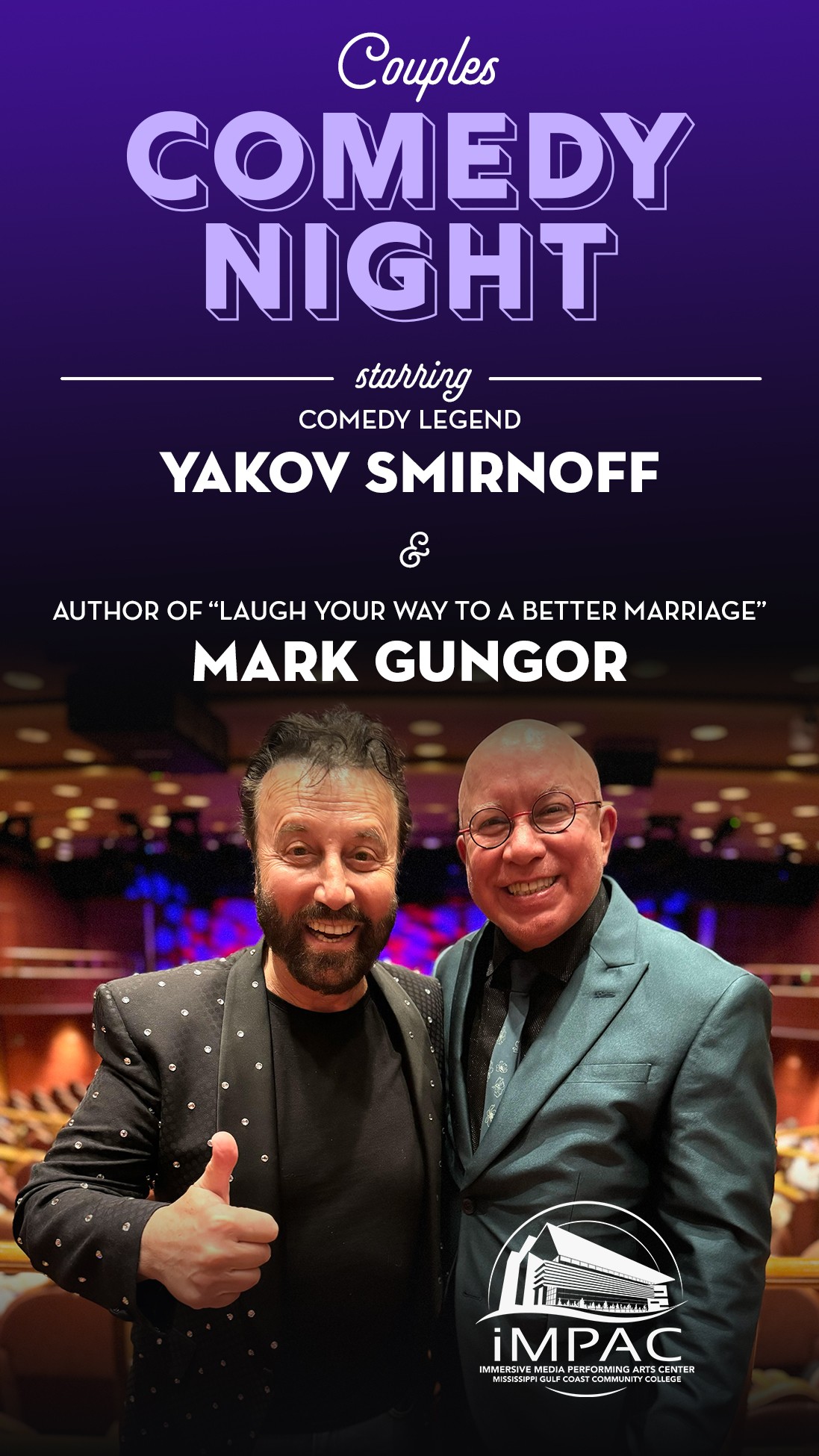 Comedy legends Yakov Smirnoff and Mark Gungor bring laughter and love to iMPAC