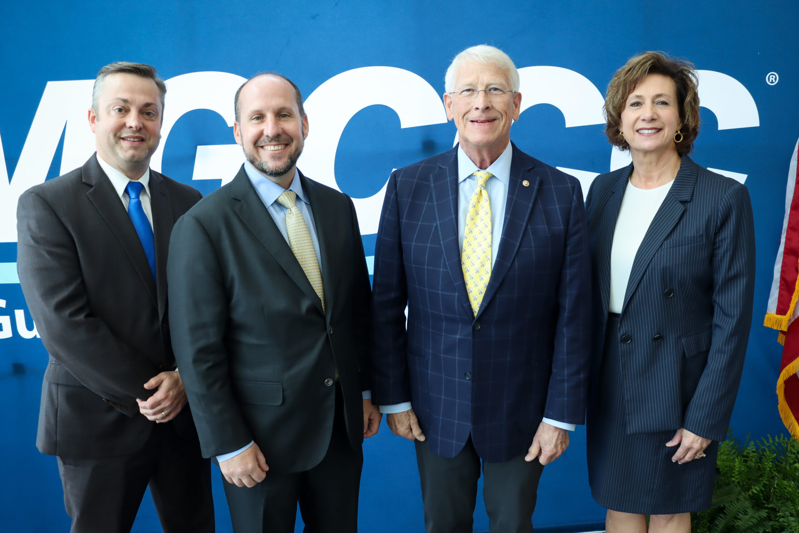From left are Dr. Jonathan Woodward, vice president of Teaching & Learning/Community Campus; Brian Blanchette, Executive Vice President of HII and President of Ingalls Shipbuilding division; U.S. Senator Roger Wicker, and Dr. Mary S. Graham, MGCCC President.