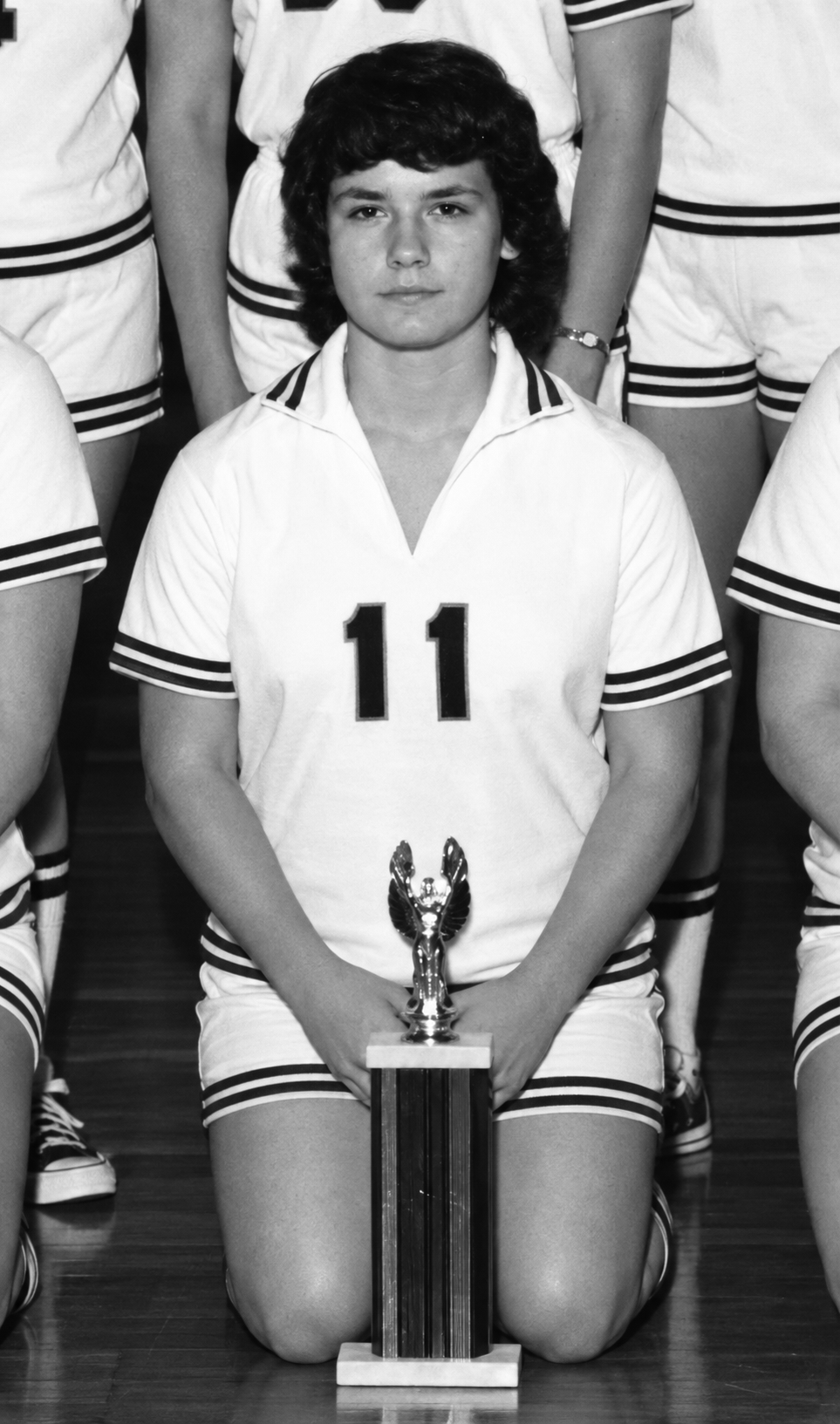 RAndi Bennett Basketball team photo with trophy 1976